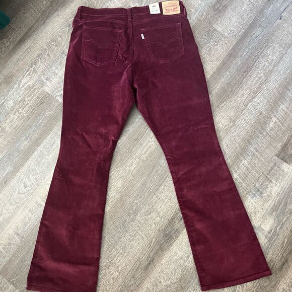 Levi's 725 High Rise Bootcut Corduroy Jeans in Windsor Wine- Size 33x32 - Picture 3 of 11